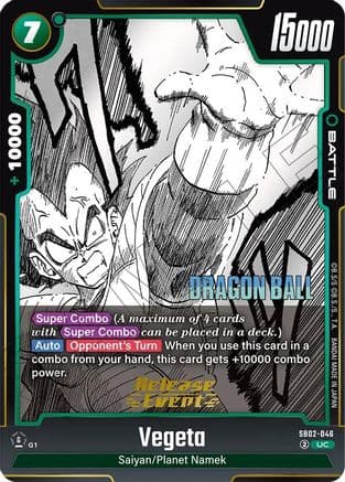 Vegeta - SB02-046 — Manga Booster 02 Release Event Cards