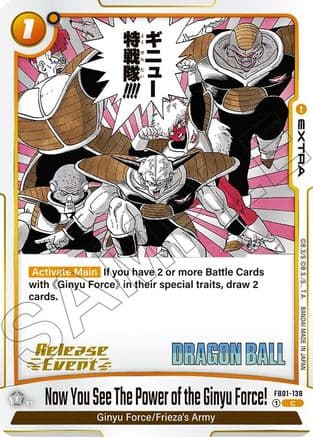 Now You See The Power of the Ginyu Force! — Manga Booster 02 Release Event Cards
