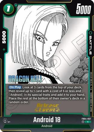 Android 18 — Manga Booster 02 Release Event Cards