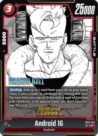 Android 16 — Manga Booster 02 Release Event Cards