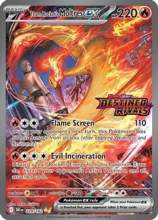 Team Rocket's Moltres ex - 229/182 (Destined Rivals Stamp) — Miscellaneous Cards & Products