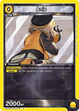 Anis (016) — UE14BT: GODDESS OF VICTORY: NIKKE Union Arena card by GODDESS OF VICTORY: NIKKE