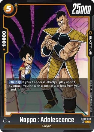 Nappa : Adolescence — Saiyan's Pride