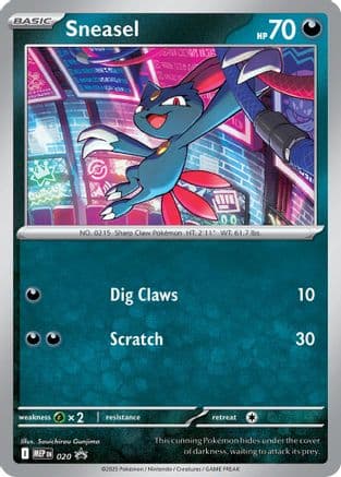 Sneasel (Cosmos Holo) — ME: Mega Evolution Promo Pokémon TCG card by Souichirou Gunjima