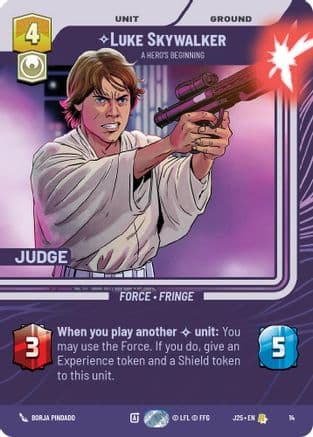 Luke Skywalker - A Hero's Beginning — Judge Promos Star Wars: Unlimited card by Borja Pindado