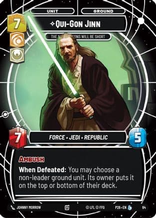Qui-Gon Jinn - The Negotiations Will Be Short — Sector and Regional Promos: Season 1