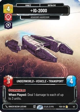 IG-2000 - Assassin's Aggressor (43) — Sector and Regional Promos: Season 1
