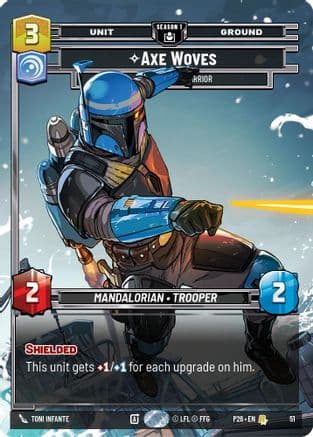 Axe Woves - Accomplished Warrior (51) — Sector and Regional Promos: Season 1 Star Wars: Unlimited card by TONI INFANTE