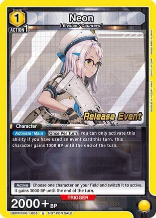 Neon (005) — UE14BT: GODDESS OF VICTORY: NIKKE Release Event Cards