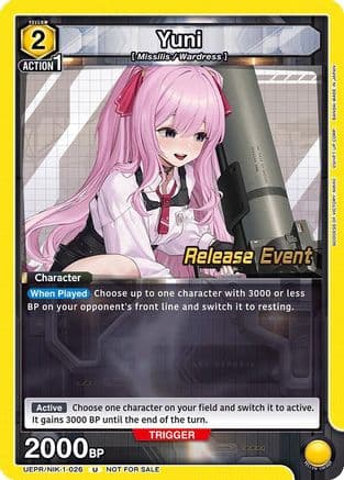 Yuni (026) — UE14BT: GODDESS OF VICTORY: NIKKE Release Event Cards