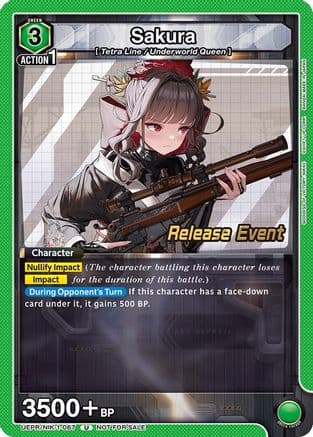 Sakura — UE14BT: GODDESS OF VICTORY: NIKKE Release Event Cards