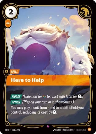 Here to Help — Spiritforged Riftbound: League of Legends TCG card by Kudos Productions