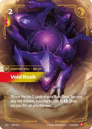 Void Rush — Spiritforged Riftbound: League of Legends TCG card by Kudos Productions
