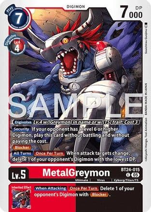 MetalGreymon — Time Stranger Digimon Card Game card by Akiyoshi Honga, Toei Animation