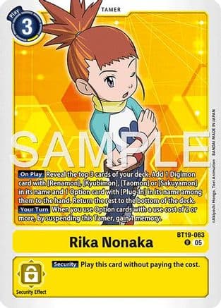 Rika Nonaka (BT19-083) (Alternate Art) — Starter Deck 22: Amethyst Mandala Advanced Deck Set Digimon Card Game card by Akiyoshi Hongo, Toei Animation