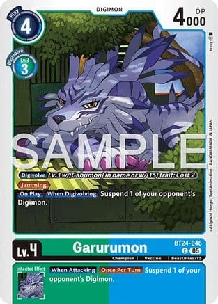 Garurumon — Time Stranger Digimon Card Game card by Akiyoshi Honga, Toei Animation