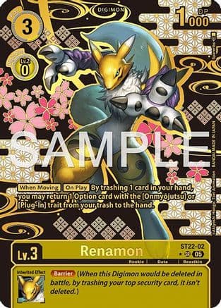 Renamon (Rare Pull) — Starter Deck 22: Amethyst Mandala Advanced Deck Set