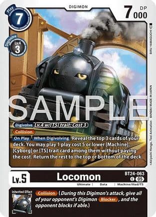 Locomon — Time Stranger Digimon Card Game card by BIRU YAMAGUCHI