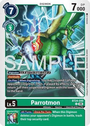 Parrotmon — Time Stranger Digimon Card Game card by Akiyoshi Honga