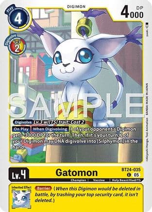 Gatomon — Time Stranger Digimon Card Game card by Akiyoshi Honga, Toei Animation