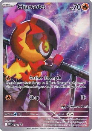 Charcadet - 022 (Pokemon Center Exclusive) — ME: Mega Evolution Promo Pokémon TCG card by Sanosuke Sakuma