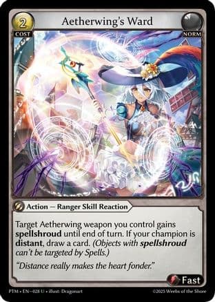 Aetherwing's Ward — Phantom Monarchs Grand Archive TCG card by Dragonart
