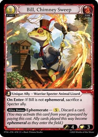 Bill, Chimney Sweep — Phantom Monarchs Grand Archive TCG card by Blaire Primrose Studio