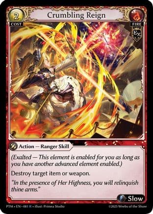 Crumbling Reign — Phantom Monarchs Grand Archive TCG card by Primera Studio