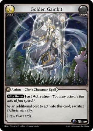 Golden Gambit — Phantom Monarchs Grand Archive TCG card by Primera Studio