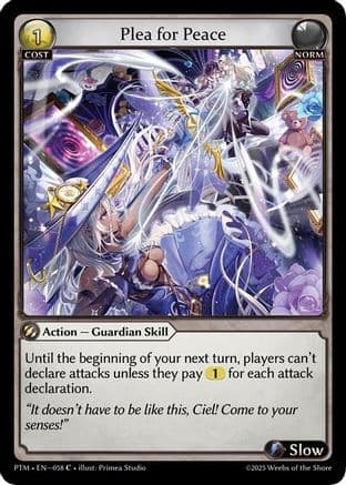 Plea for Peace — Phantom Monarchs Grand Archive TCG card by Primera Studio