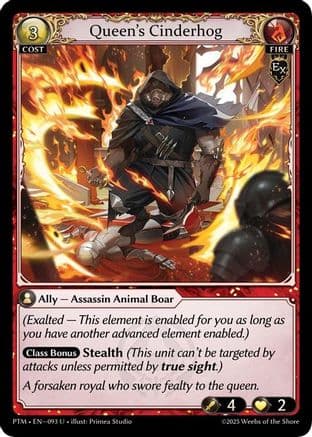 Queen's Cinderhog — Phantom Monarchs Grand Archive TCG card by Primus Studio