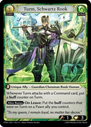 Turm, Schwartz Rook — Phantom Monarchs Grand Archive TCG card by Priness Studio