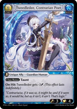 Tweedledee, Contrarian Poet — Phantom Monarchs Grand Archive TCG card by Kami Gygel