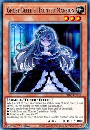 Ghost Belle & Haunted Mansion — Phantom Revenge Yu-Gi-Oh! card by Studio Dice/SHUEISHA, TV TOKYO, KONAMI