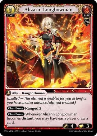Alizarin Longbowman (Curio Foil) — Phantom Monarchs Grand Archive TCG card by Primea Studio