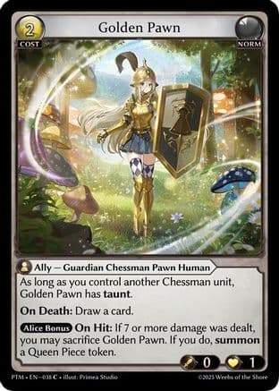 Golden Pawn (Curio Foil) — Phantom Monarchs