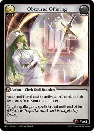 Obscured Offering (Curio Foil) — Phantom Monarchs