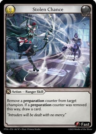 Stolen Chance (Curio Foil) — Phantom Monarchs