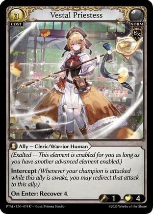 Vestal Priestess (Curio Foil) — Phantom Monarchs