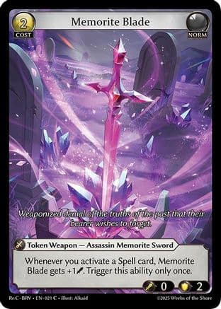 Memorite Blade — Merlin Re: Collection, Brilliant Vestige Grand Archive TCG card by Alkaid