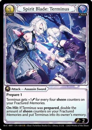 Spirit Blade: Terminus — Merlin Re: Collection, Brilliant Vestige Grand Archive TCG card by Parhelion Studio Co.