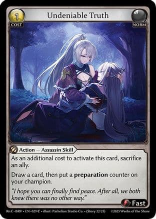 Undeniable Truth — Grand Archive TCG card