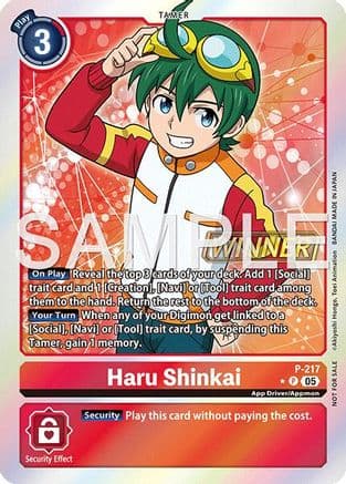 Haru Shinkai (Official Store Tournament 2026 Vol. 1 Winner) — Digimon Promotion Cards