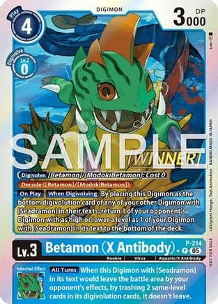 Betamon (X Antibody) (Official Store Tournament 2026 Vol. 1 Winner) — Digimon Promotion Cards