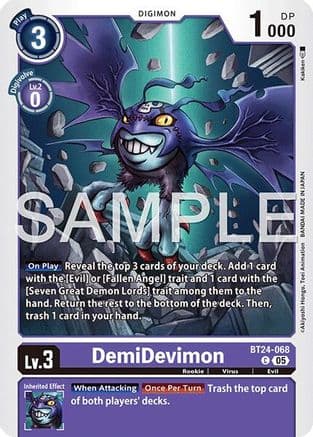 DemiDevimon — Time Stranger Digimon Card Game card by Akiyoshi Honga, Toei Animation
