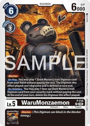 WaruMonzaemon (Official Store Tournament 2026 Vol. 1) — Digimon Promotion Cards