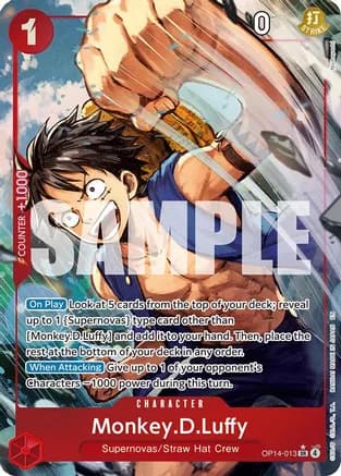 Monkey.D.Luffy - OP14-013 (Alternate Art) — The Azure Sea's Seven