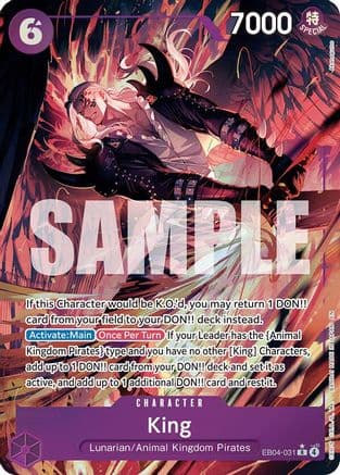 King (Alternate Art) — The Azure Sea's Seven