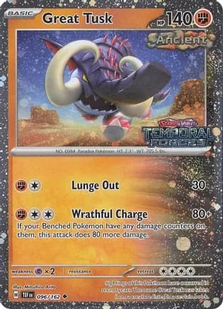 Great Tusk - 096/162 (Temporal Forces Stamped) — Miscellaneous Cards & Products