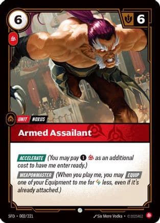 Armed Assailant — Spiritforged Riftbound: League of Legends TCG card by Six More Vodka